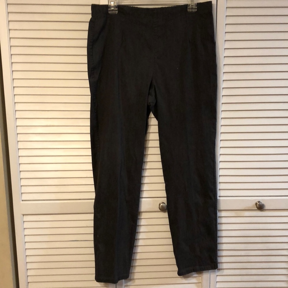 Smoke Gray elastic waist pants